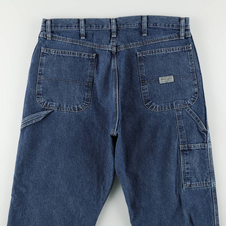 00'S Wrangler CARPENTER denim painter pants for men, equivalent to w36 cotton blue type Vintage Second Hand