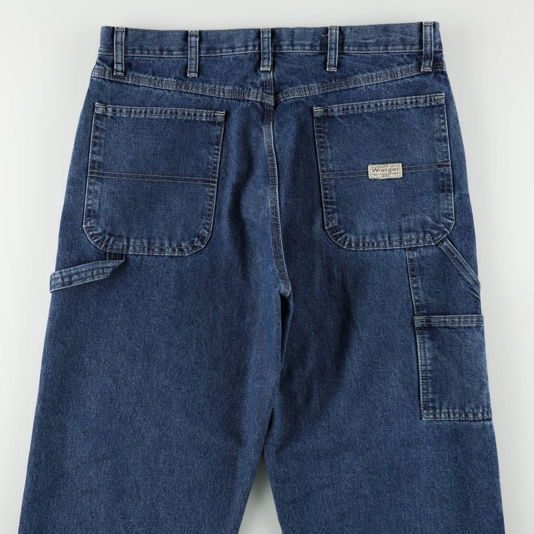 00'S Wrangler CARPENTER denim painter pants for men, equivalent to w36 cotton blue type Vintage Second Hand