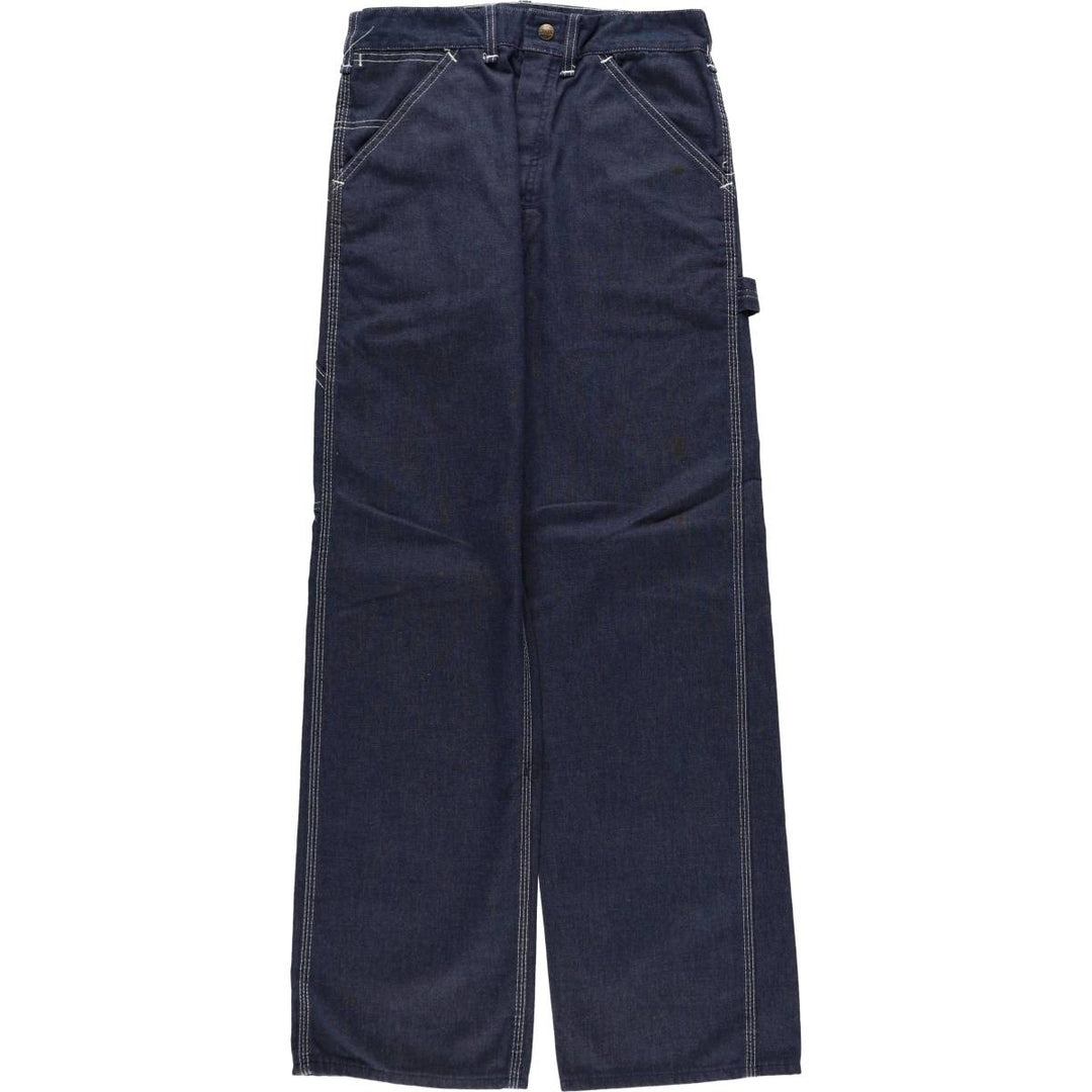 1970'S Sears Prema-Presto Bat-Dyed Denim Painter Pants, Men's Size W29 (approx.) polyester navy blue type Vintage Second Hand
