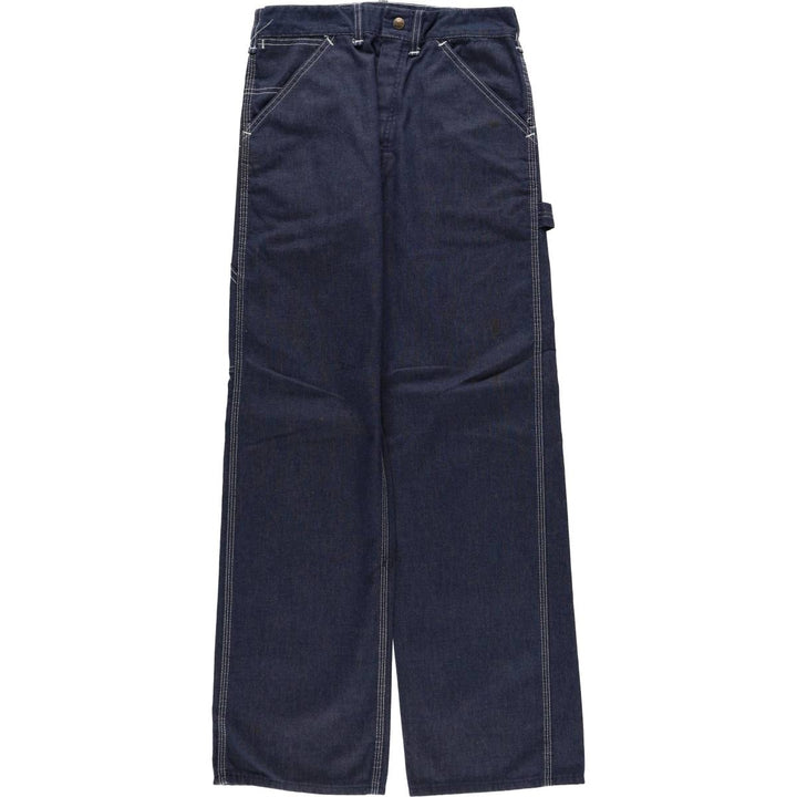 1970'S Sears Prema-Presto Bat-Dyed Denim Painter Pants, Men's Size W29 (approx.) polyester navy blue type Vintage Second Hand