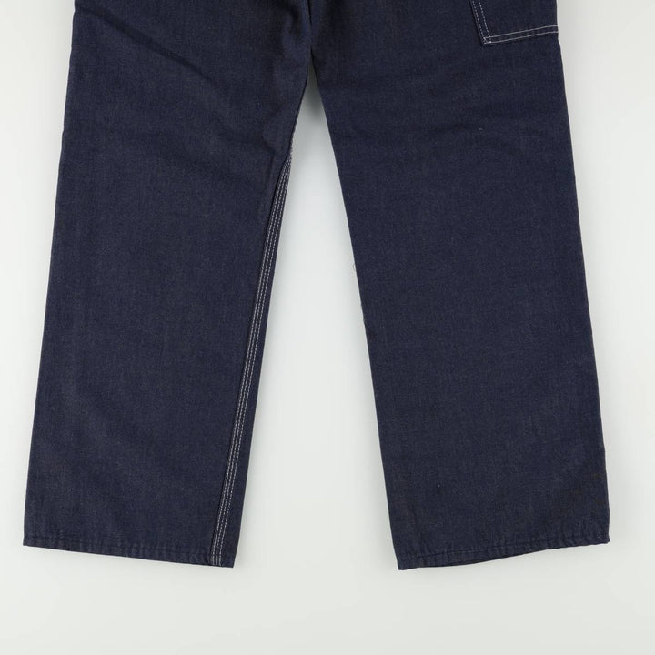 1970'S Sears Prema-Presto Bat-Dyed Denim Painter Pants, Men's Size W29 (approx.) polyester navy blue type Vintage Second Hand