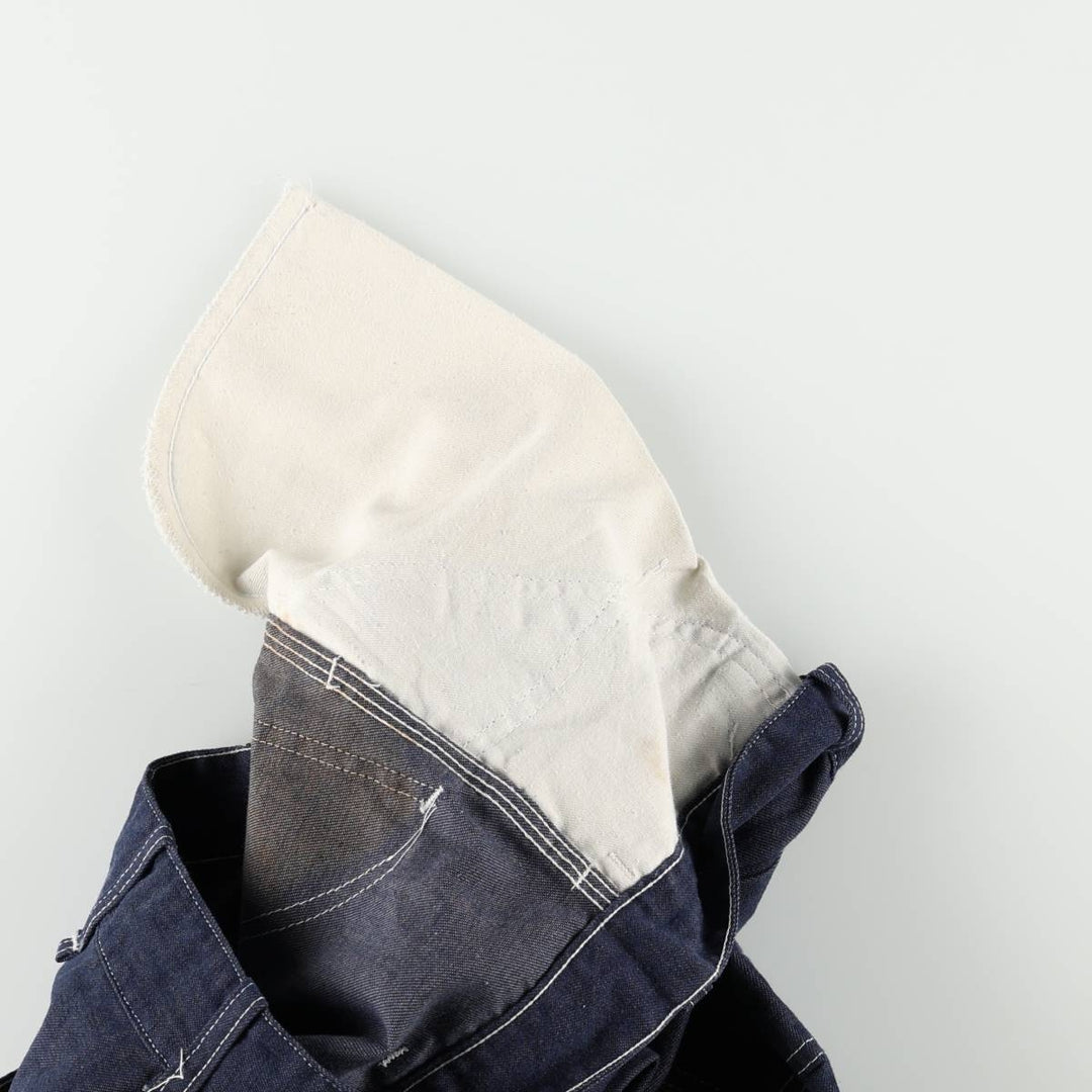 1970'S Sears Prema-Presto Bat-Dyed Denim Painter Pants, Men's Size W29 (approx.) polyester navy blue type Vintage Second Hand