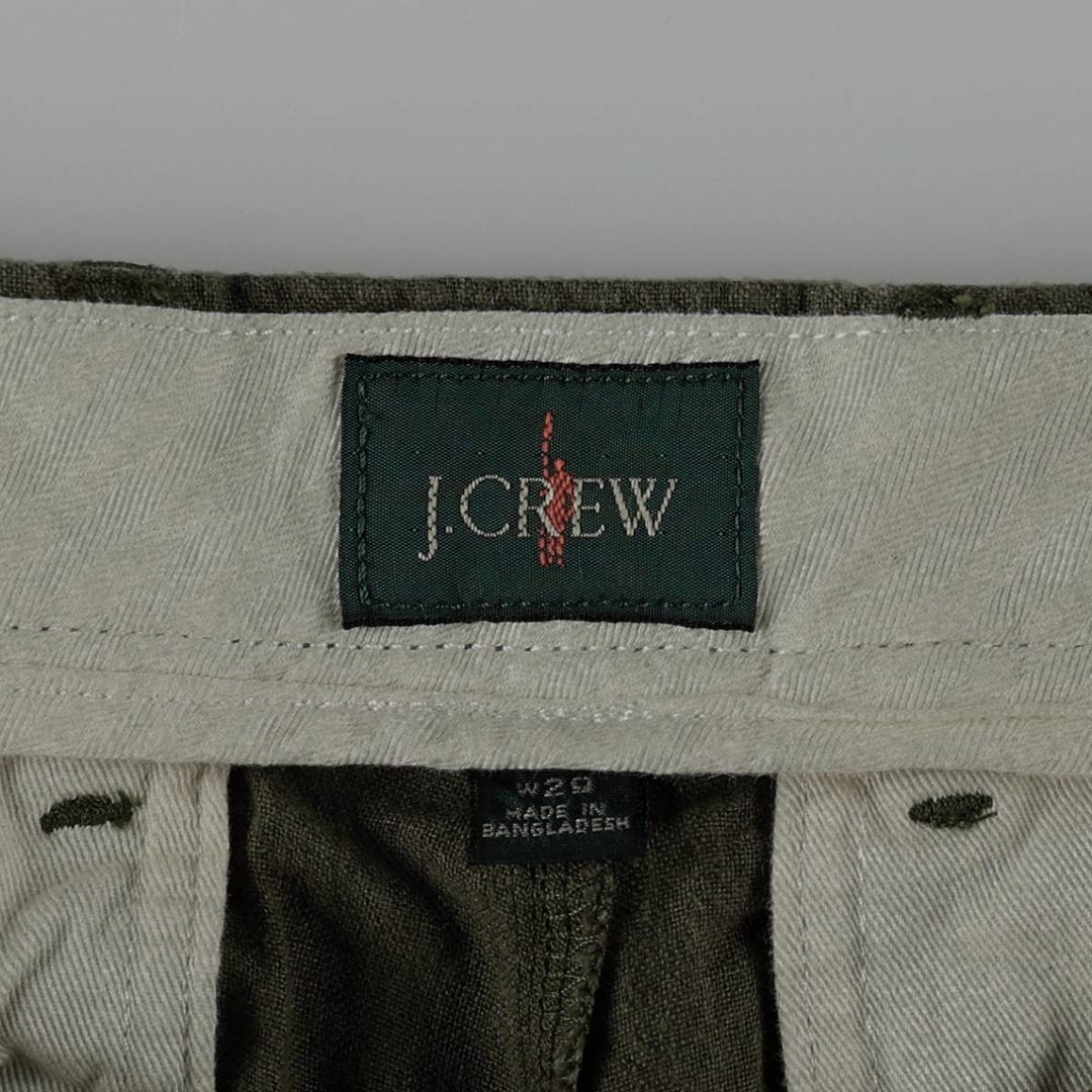 90'S J.Crew linen pants/slacks, men's size W30 equivalent, vintage. linen Khaki type Vintage Second Hand