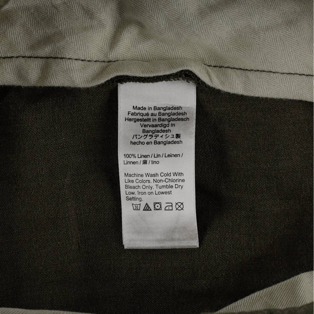 90'S J.Crew linen pants/slacks, men's size W30 equivalent, vintage. linen Khaki type Vintage Second Hand