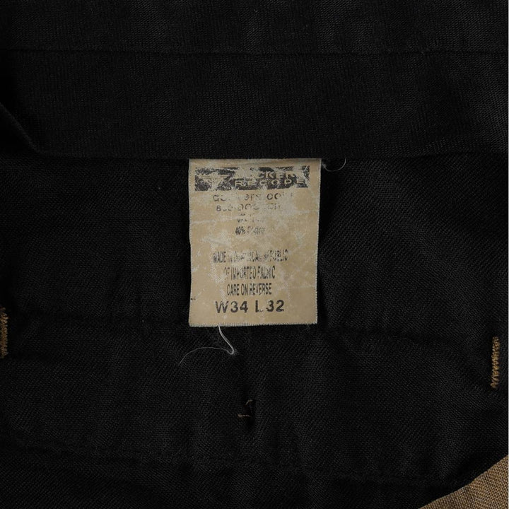 Dockers Record two-pleat slacks pants, men's size W34 (approx.) unclear Khaki type brown Vintage Second Hand