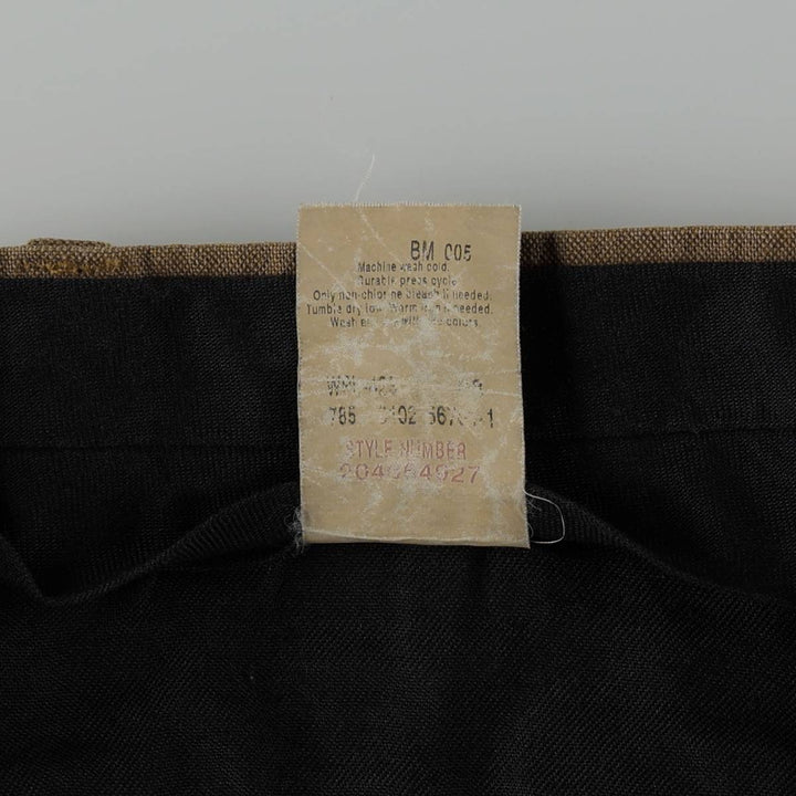 Dockers Record two-pleat slacks pants, men's size W34 (approx.) unclear Khaki type brown Vintage Second Hand