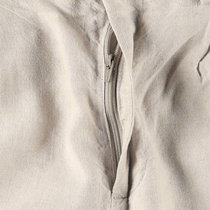 MURANO One-tuck Linen Pants, Slacks, Men's W32 equivalent linen unbleached Vintage Second Hand