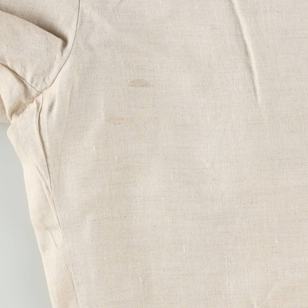 1990'S Tasso Elba ISLAND Linen Pants/Slacks, Men's Size W32 (approx.) linen unbleached Vintage Second Hand