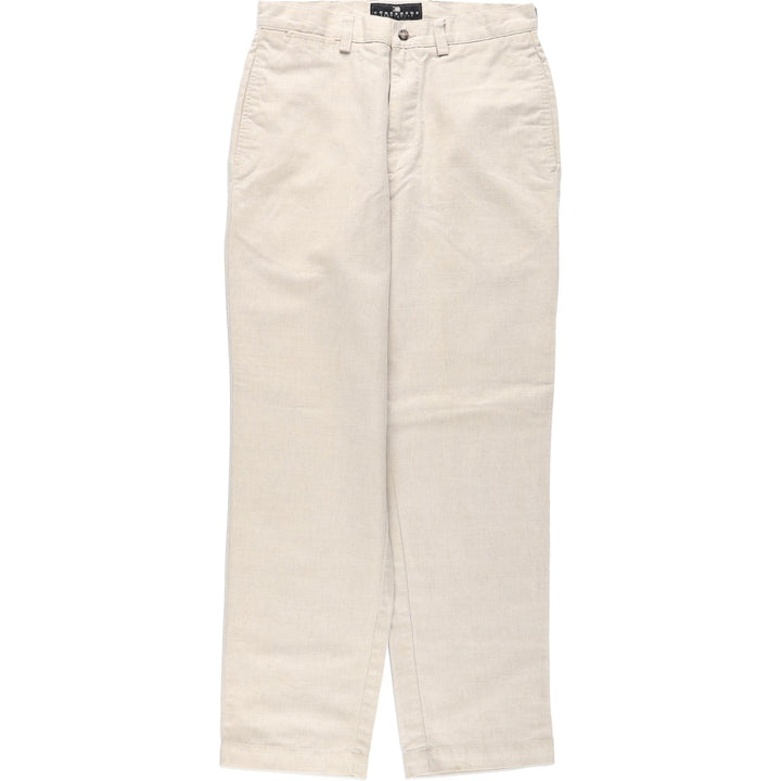 Consensus Sportswear Linen x Cotton Slacks Pants, Men's W32 (approx.) cotton Beige type Vintage Second Hand