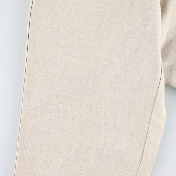 Consensus Sportswear Linen x Cotton Slacks Pants, Men's W32 (approx.) cotton Beige type Vintage Second Hand