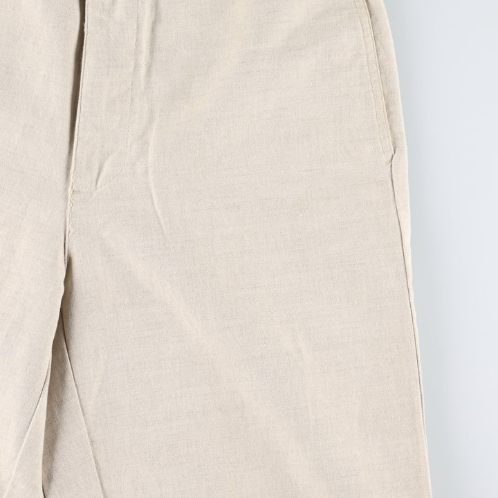 Consensus Sportswear Linen x Cotton Slacks Pants, Men's W32 (approx.) cotton Beige type Vintage Second Hand