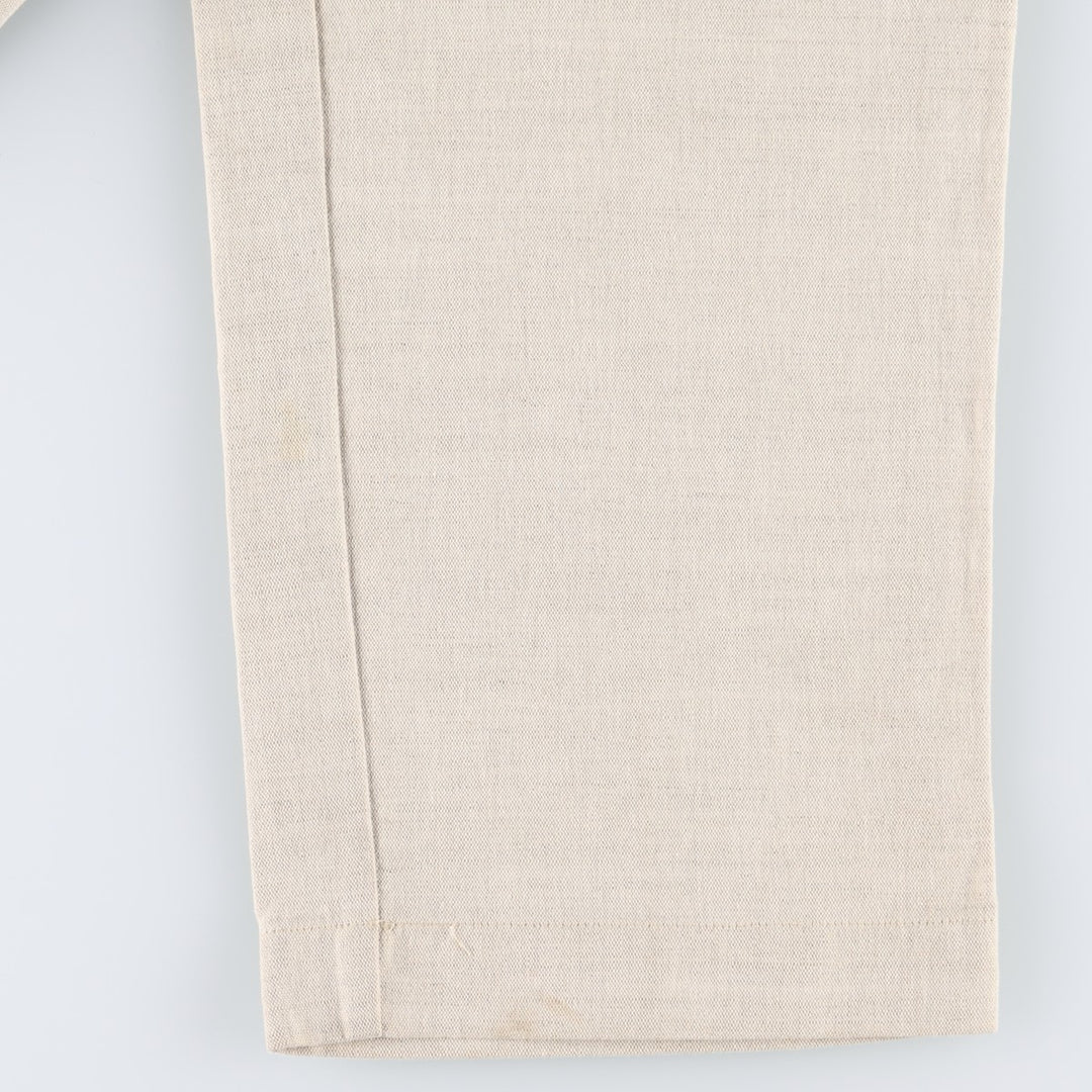 Consensus Sportswear Linen x Cotton Slacks Pants, Men's W32 (approx.) cotton Beige type Vintage Second Hand