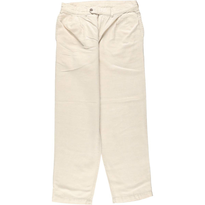 Marks & Spencer St. Michael linen trousers, made in England, men's size W33 (approx.). linen unbleached Vintage Second Hand