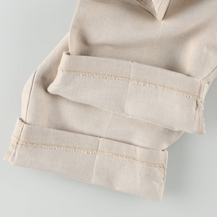 90'S Dockers Khakis Two-Pleat Cotton x Linen Trousers, Men's Size W37 (approx.), Vintage linen unbleached Vintage Second Hand