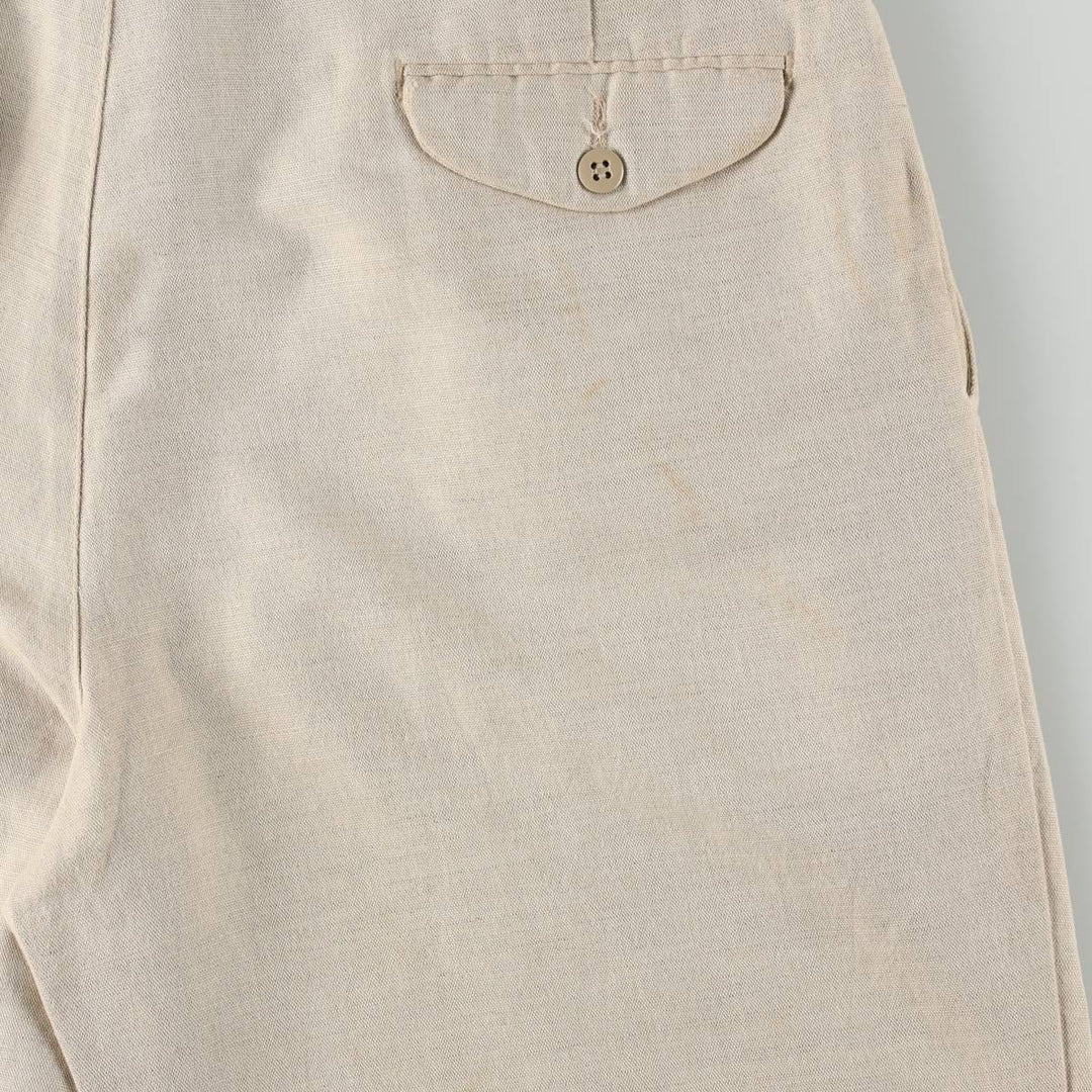 2000'S Dockers Khakis Two-Pleat Cotton x Linen Pants, Men's Size W36 (approx.) linen unbleached Vintage Second Hand