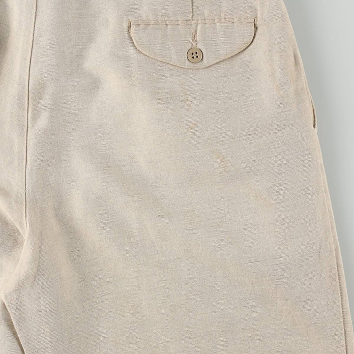 2000'S Dockers Khakis Two-Pleat Cotton x Linen Pants, Men's Size W36 (approx.) linen unbleached Vintage Second Hand