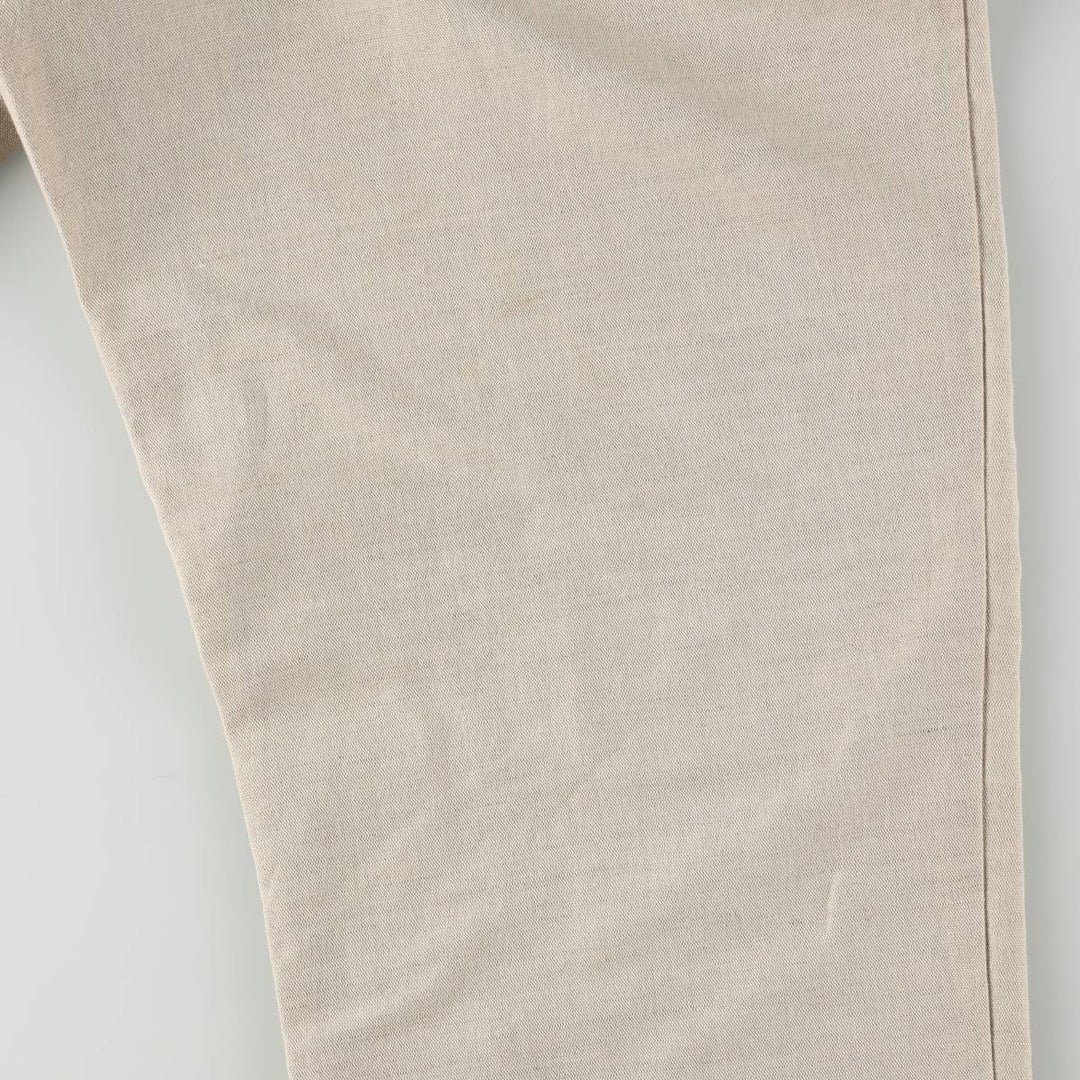 2000'S Dockers Khakis Two-Pleat Cotton x Linen Pants, Men's Size W36 (approx.) linen unbleached Vintage Second Hand