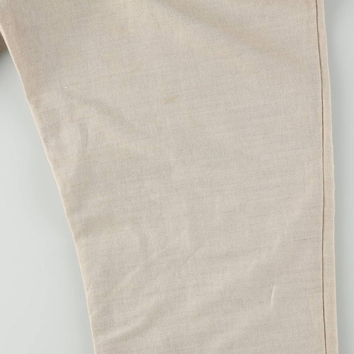 2000'S Dockers Khakis Two-Pleat Cotton x Linen Pants, Men's Size W36 (approx.) linen unbleached Vintage Second Hand