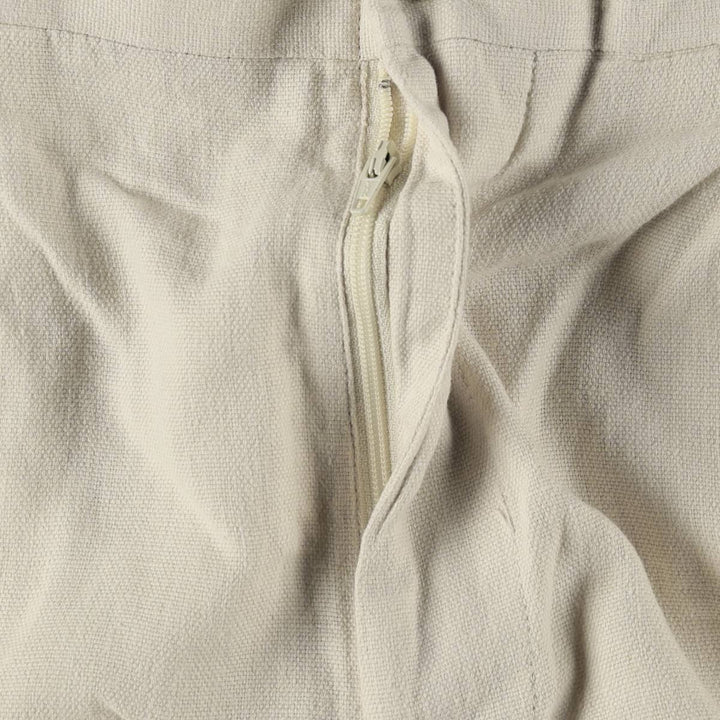 Crazy Horse Two-Pleat Linen x Cotton Pants, Men's Wide Leg Pants (W35 equivalent) linen ivory Vintage Second Hand