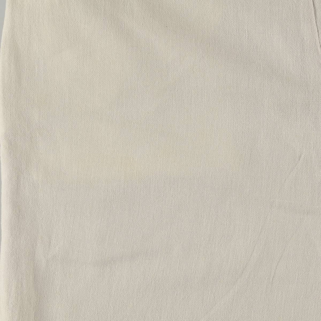 Crazy Horse Two-Pleat Linen x Cotton Pants, Men's Wide Leg Pants (W35 equivalent) linen ivory Vintage Second Hand