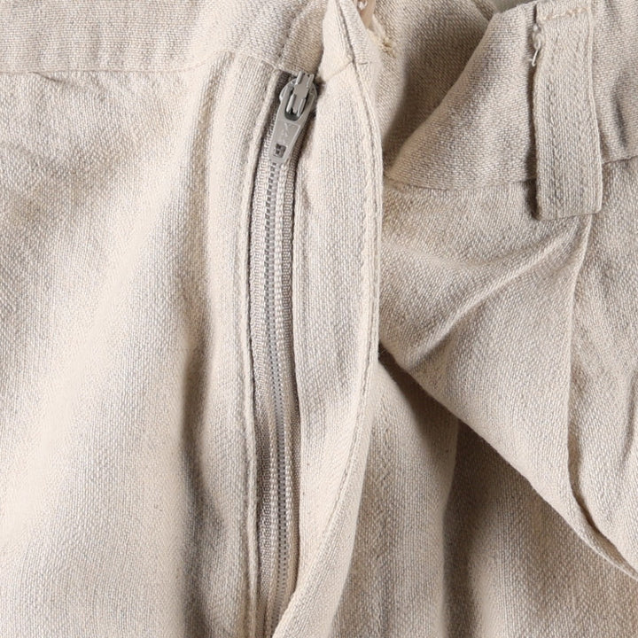 Liz Claiborne Two-Pleat Linen Pants, Men's Size W31 (approx.) linen unbleached Vintage Second Hand