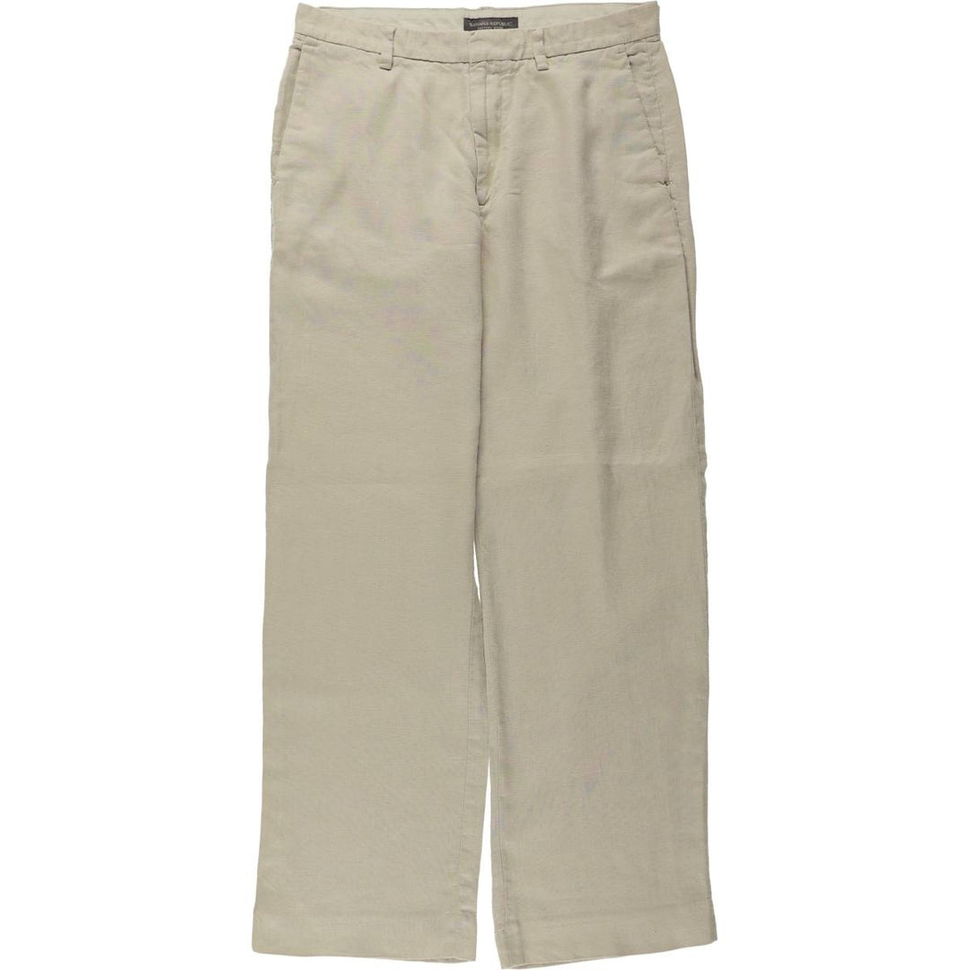 Banana Republic linen pants/slacks, men's size W34 (approx.) linen Beige type Vintage Second Hand