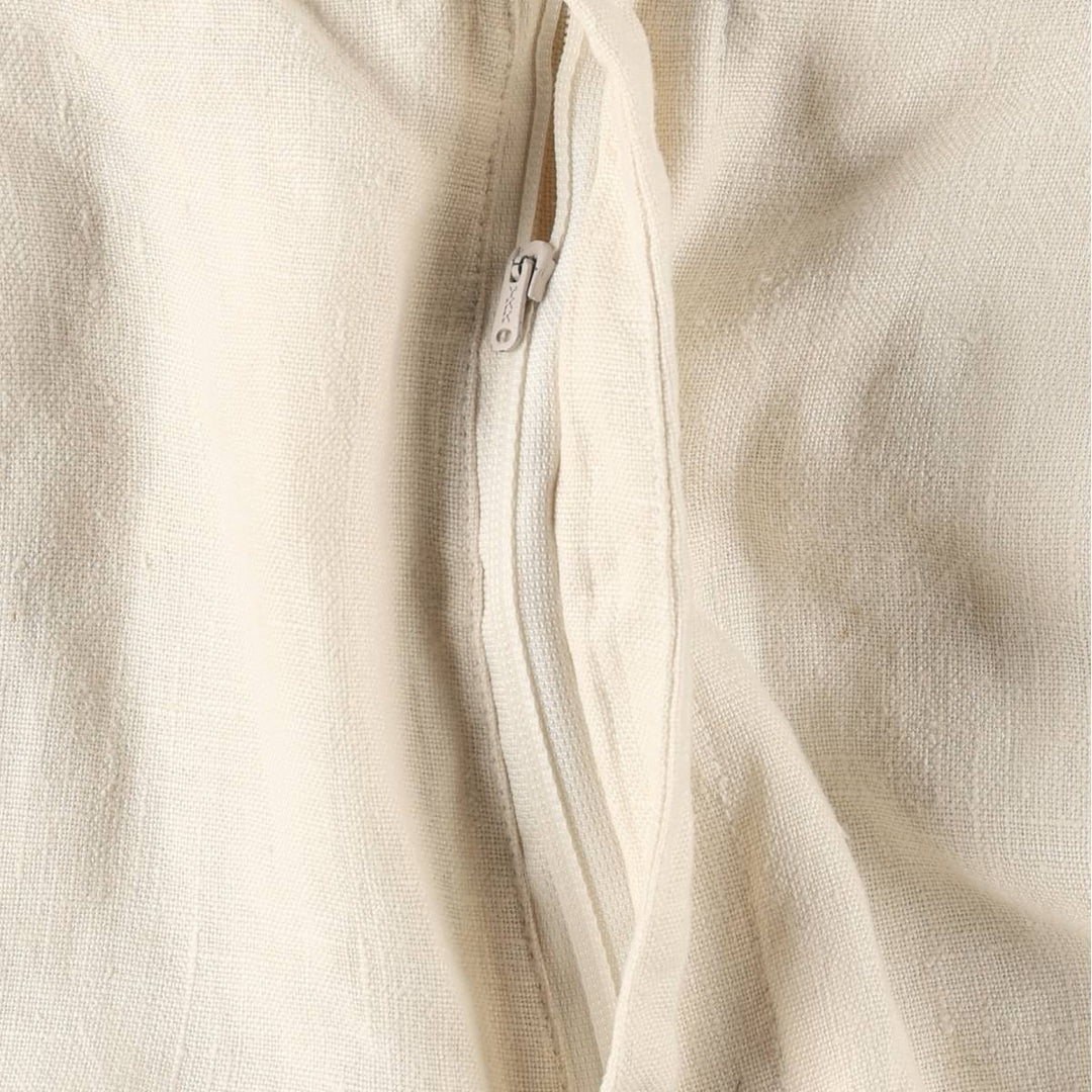 Zeidler and Zeidler Three-Pleat Linen Trousers, Men's Size W32 (approx.) linen ivory Vintage Second Hand