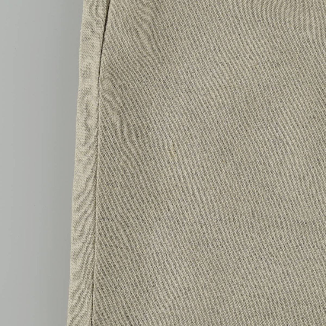 Dockers Premium Three-Pleat Linen Trousers, Men's Size W31 (approx.) linen unbleached Vintage Second Hand