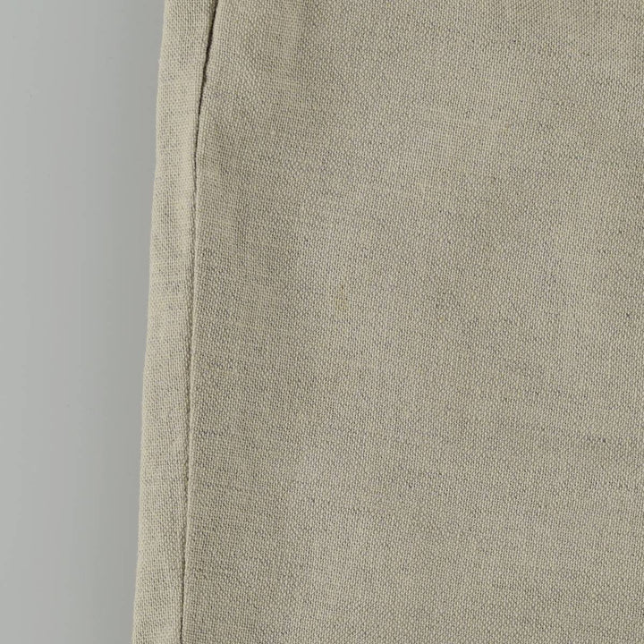 Dockers Premium Three-Pleat Linen Trousers, Men's Size W31 (approx.) linen unbleached Vintage Second Hand