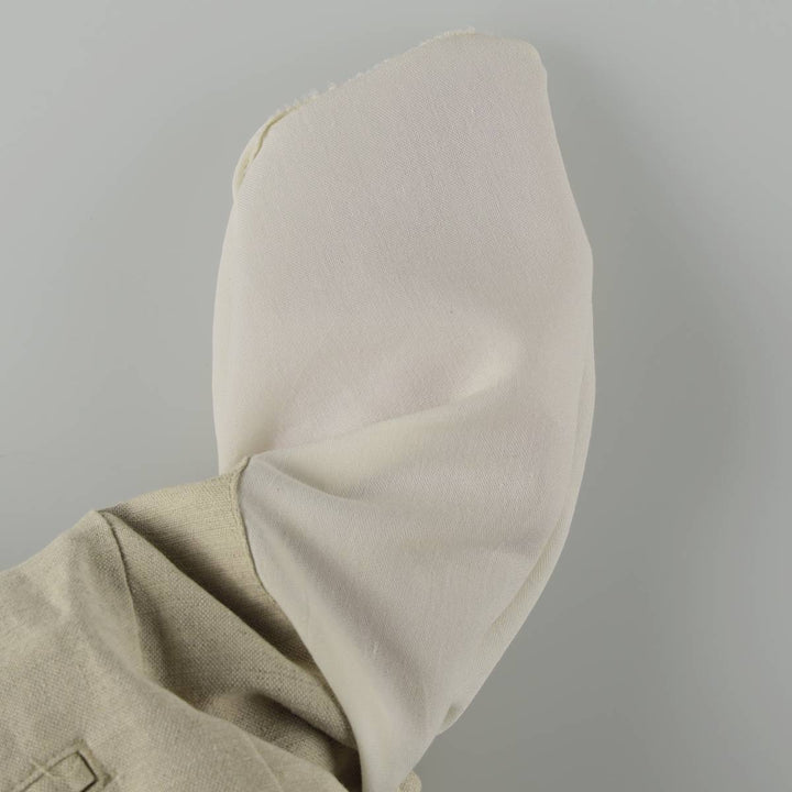 Dockers Premium Three-Pleat Linen Trousers, Men's Size W31 (approx.) linen unbleached Vintage Second Hand