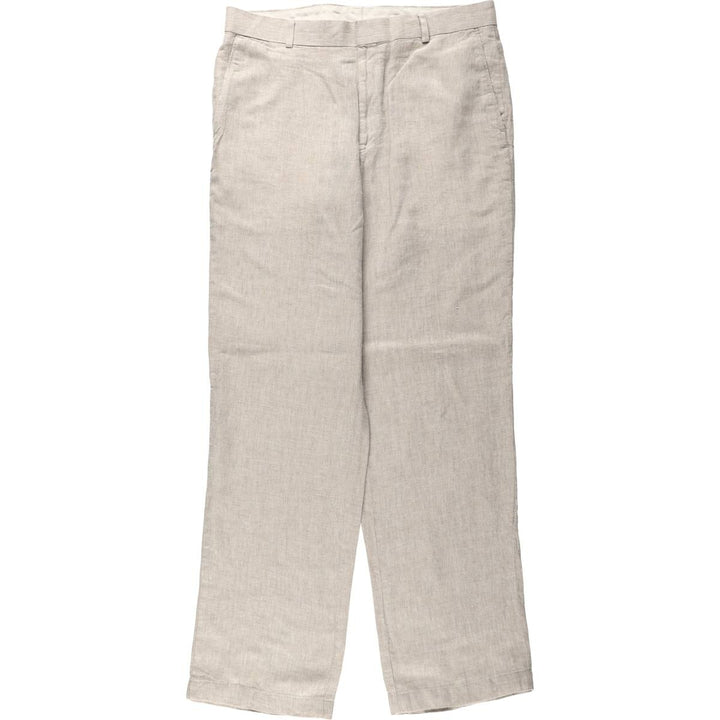 Linen trousers, men's size W34 (approx.), vintage. linen unbleached Vintage Second Hand