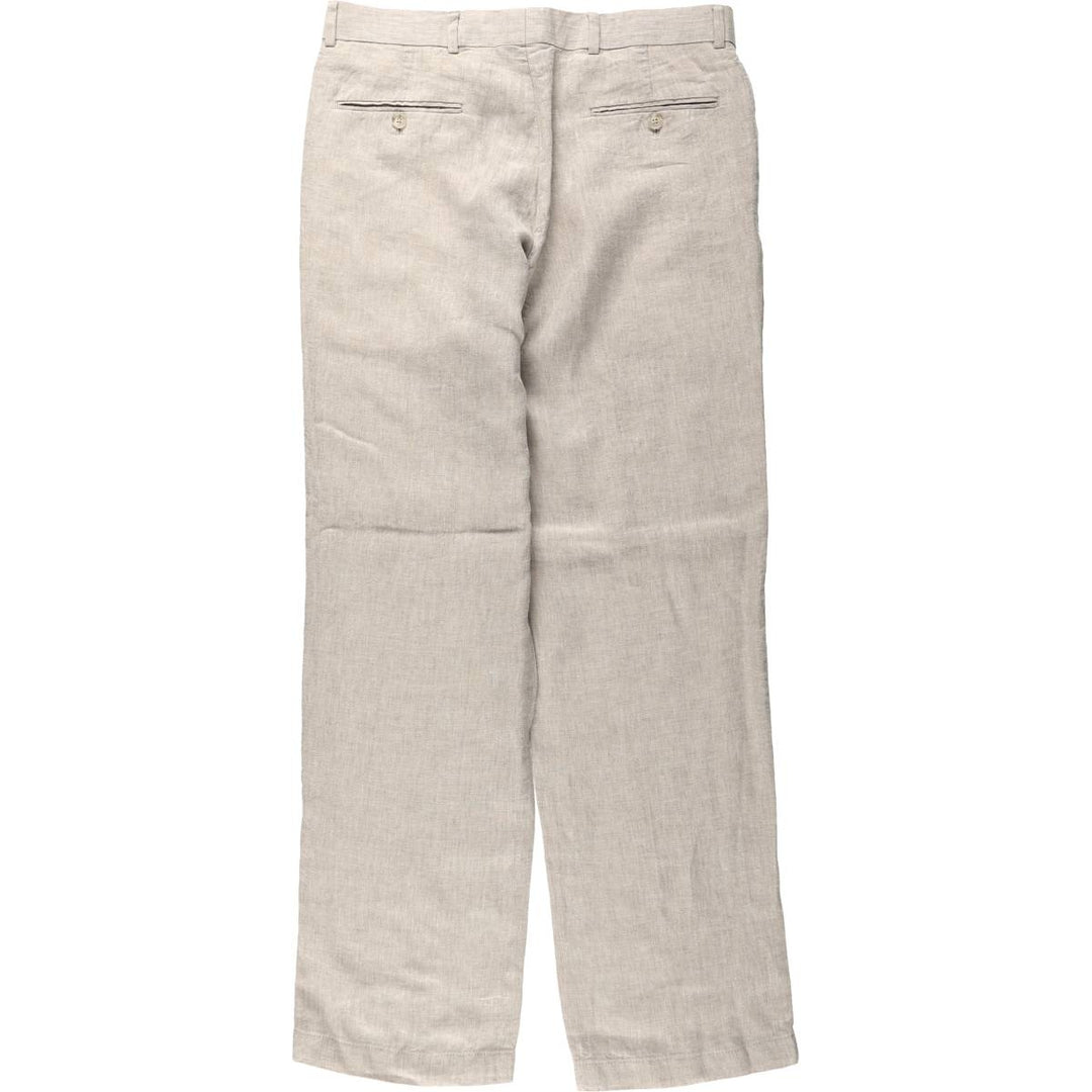 Linen trousers, men's size W34 (approx.), vintage. linen unbleached Vintage Second Hand