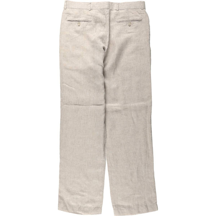 Linen trousers, men's size W34 (approx.), vintage. linen unbleached Vintage Second Hand