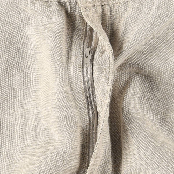 SAVANE Two-Pleat Linen x Cotton Trousers, Men's W30 (approx.) linen unbleached Vintage Second Hand