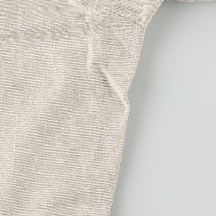 SAVANE Two-Pleat Linen x Cotton Trousers, Men's W30 (approx.) linen unbleached Vintage Second Hand