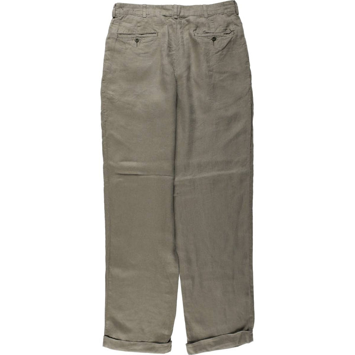 Brooks Brothers Two-pleat Linen Pants, Men's Size W32 linen Khaki type Vintage Second Hand