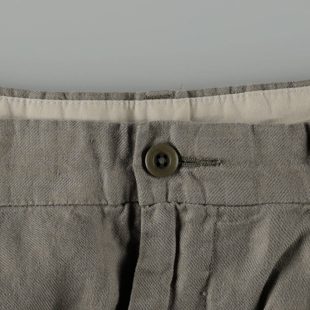 Brooks Brothers Two-pleat Linen Pants, Men's Size W32 linen Khaki type Vintage Second Hand