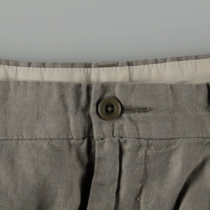Brooks Brothers Two-pleat Linen Pants, Men's Size W32 linen Khaki type Vintage Second Hand