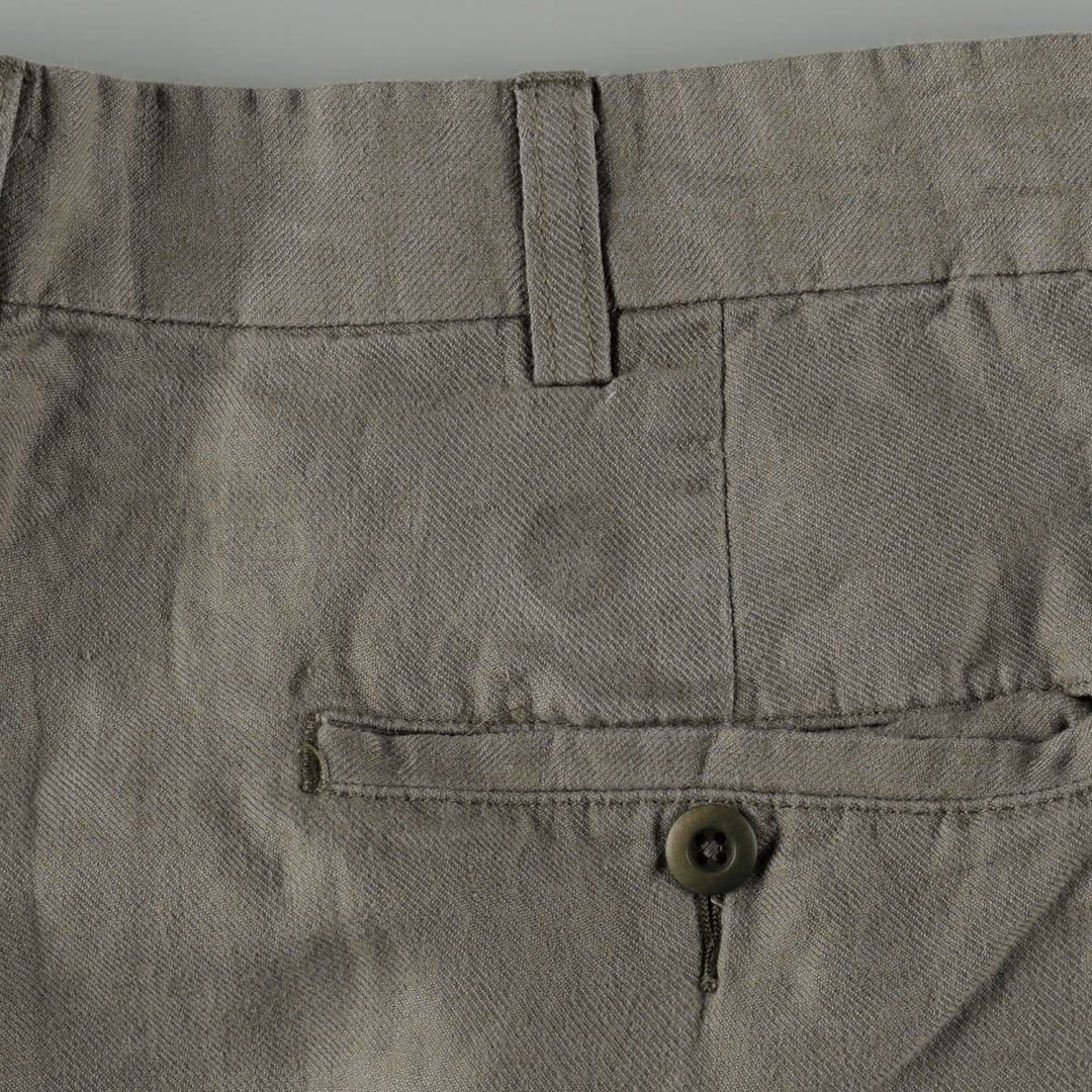 Brooks Brothers Two-pleat Linen Pants, Men's Size W32 linen Khaki type Vintage Second Hand