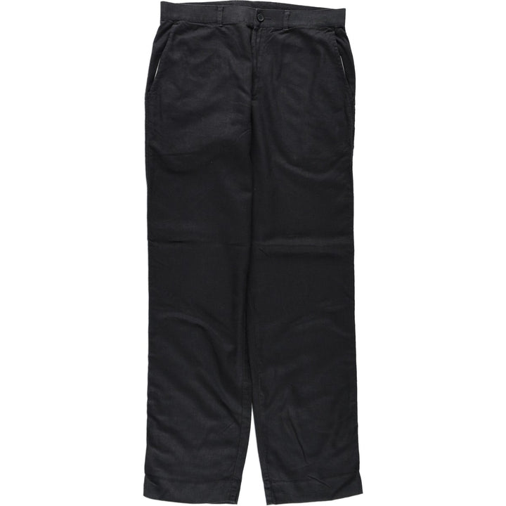 Marks and Spencer tailoring viscose x linen trousers, men's size W32 (approx.) linen black type Vintage Second Hand