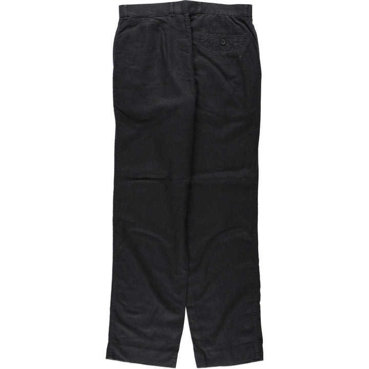 Marks and Spencer tailoring viscose x linen trousers, men's size W32 (approx.) linen black type Vintage Second Hand