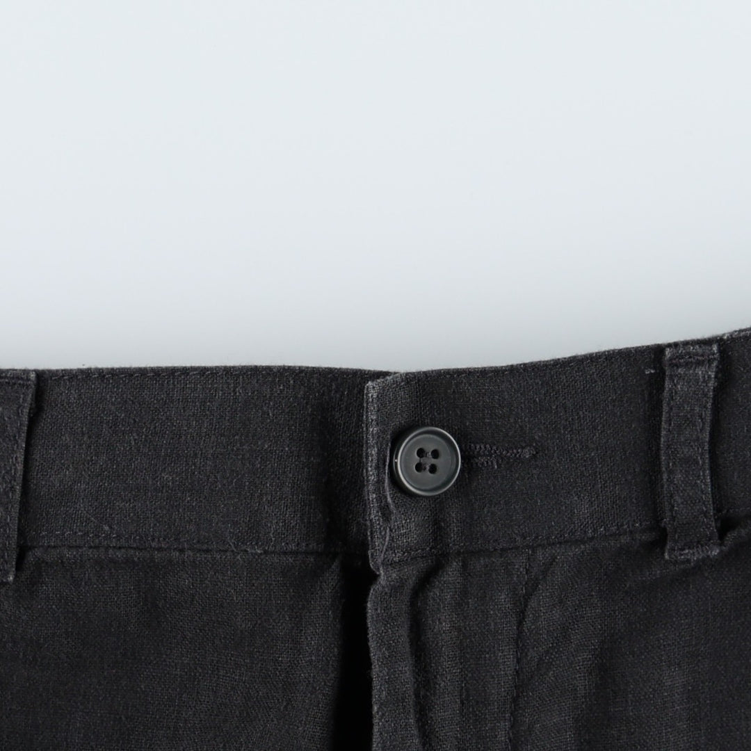 Marks and Spencer tailoring viscose x linen trousers, men's size W32 (approx.) linen black type Vintage Second Hand