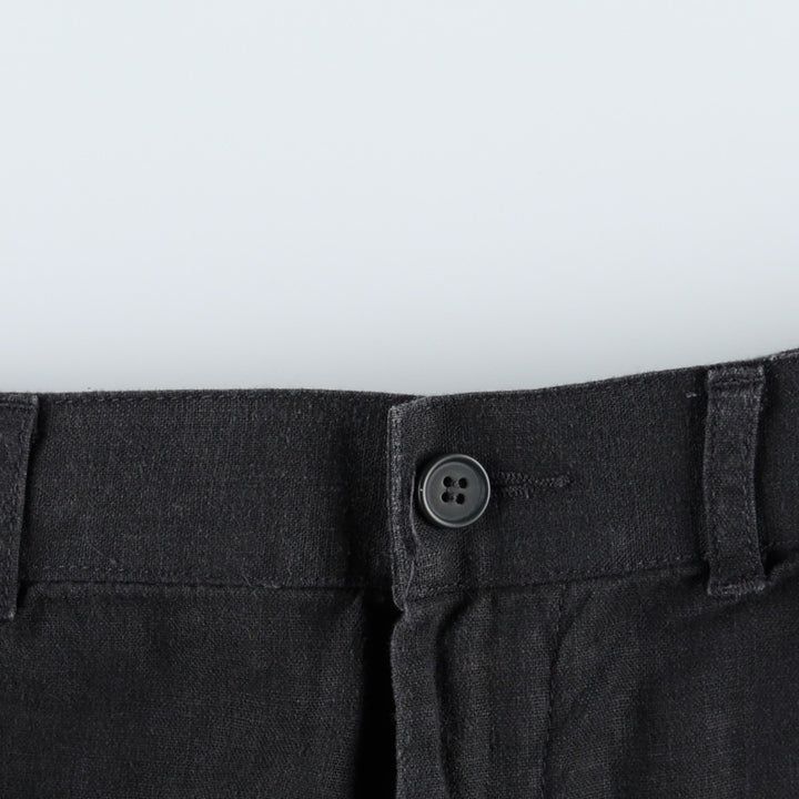 Marks and Spencer tailoring viscose x linen trousers, men's size W32 (approx.) linen black type Vintage Second Hand