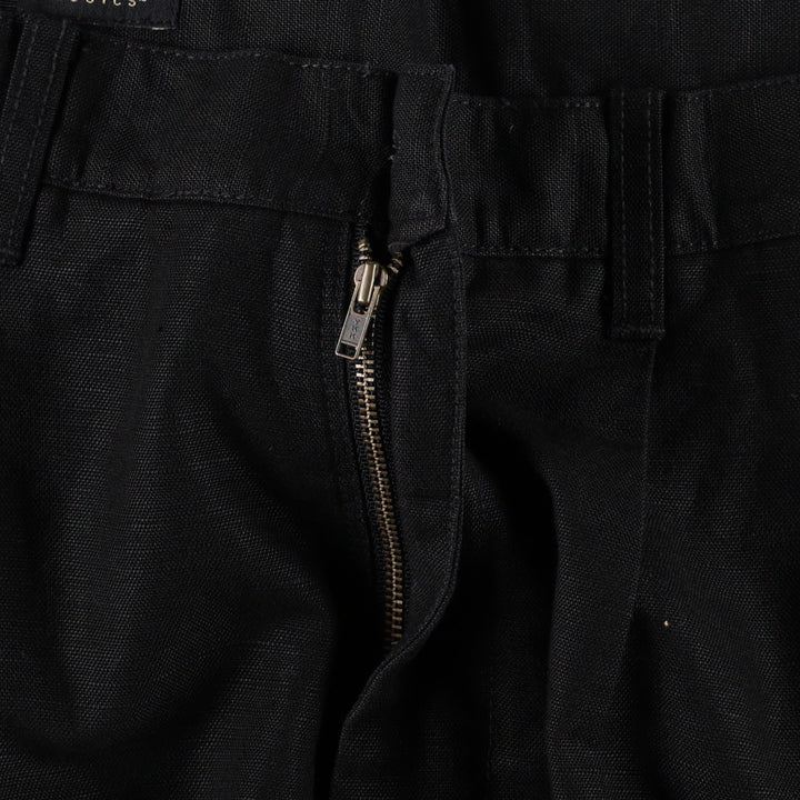 CAMBRIDGE CLASSICS Two-Pleat Slacks Pants, Men's Size W34 (approx.) linen black type Vintage Second Hand