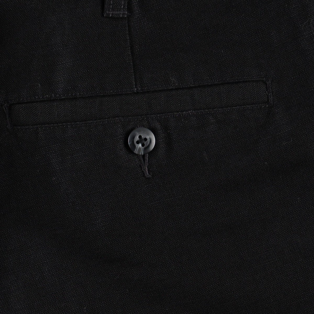CAMBRIDGE CLASSICS Two-Pleat Slacks Pants, Men's Size W34 (approx.) linen black type Vintage Second Hand