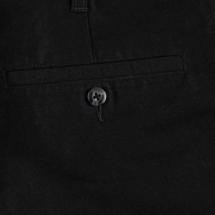 CAMBRIDGE CLASSICS Two-Pleat Slacks Pants, Men's Size W34 (approx.) linen black type Vintage Second Hand