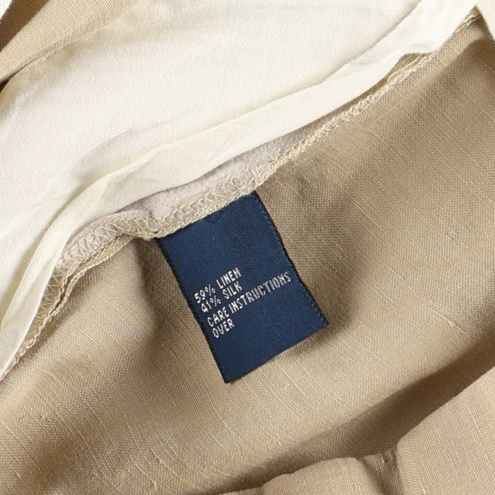 Ralph Lauren POLO by Ralph Lauren two-pleat linen pants, men's size W33. linen Beige type Vintage Second Hand