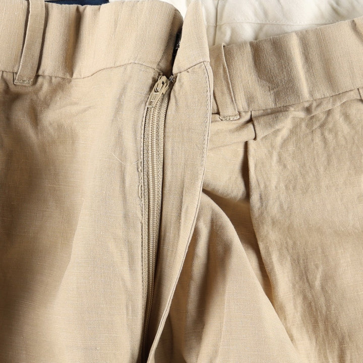 Ralph Lauren POLO by Ralph Lauren two-pleat linen pants, men's size W33. linen Beige type Vintage Second Hand
