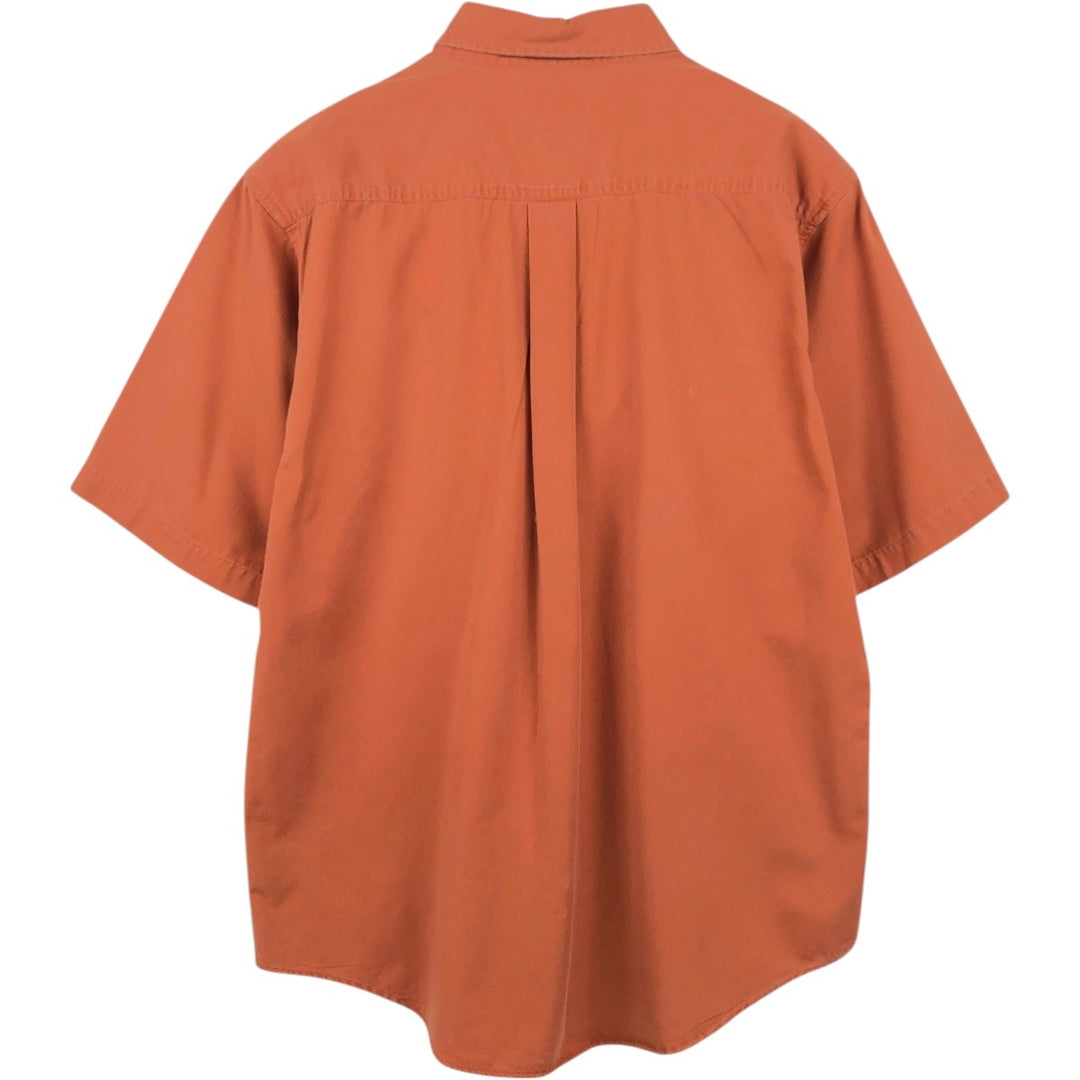 Carhartt short-sleeved work shirt with hidden button-down, men's size M. cotton orange type Vintage Second Hand