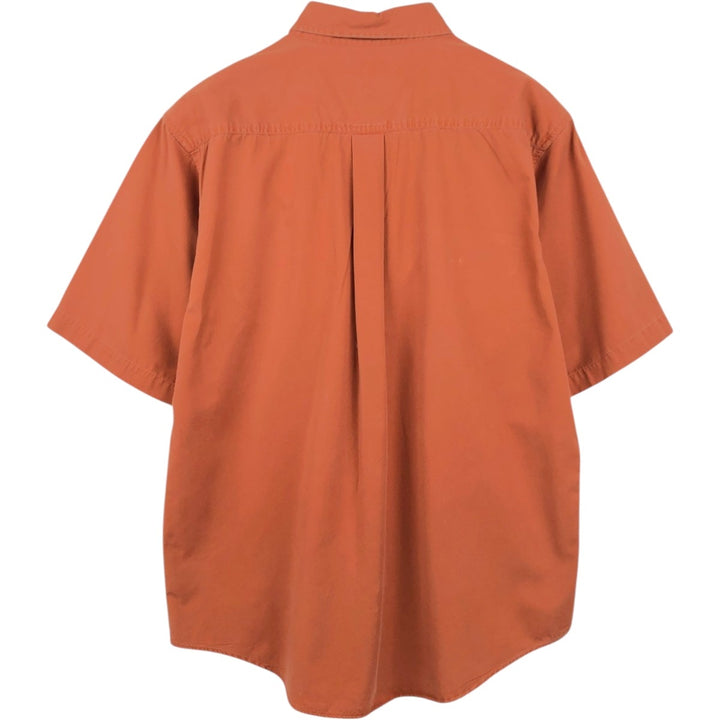 Carhartt short-sleeved work shirt with hidden button-down, men's size M. cotton orange type Vintage Second Hand